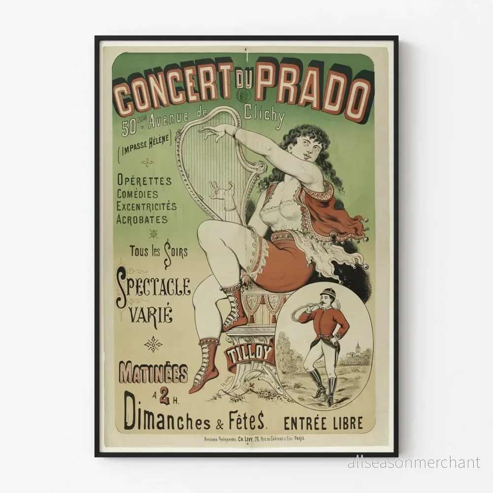 Vintagekonsertaffisch från Prado - Teaterväggdekoration