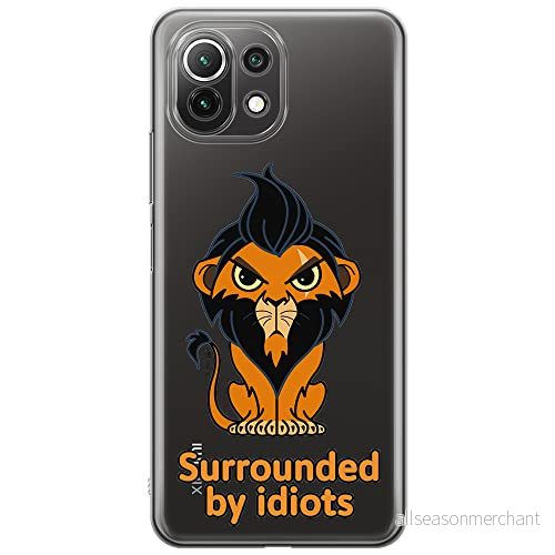 ERT GROUP mobiltelefonfodral för Xiaomi 11 LITE 4G/5G originalt och officiellt licensierat Disney mönster Scar 001, gedeeltelijk transparant 5905131439611