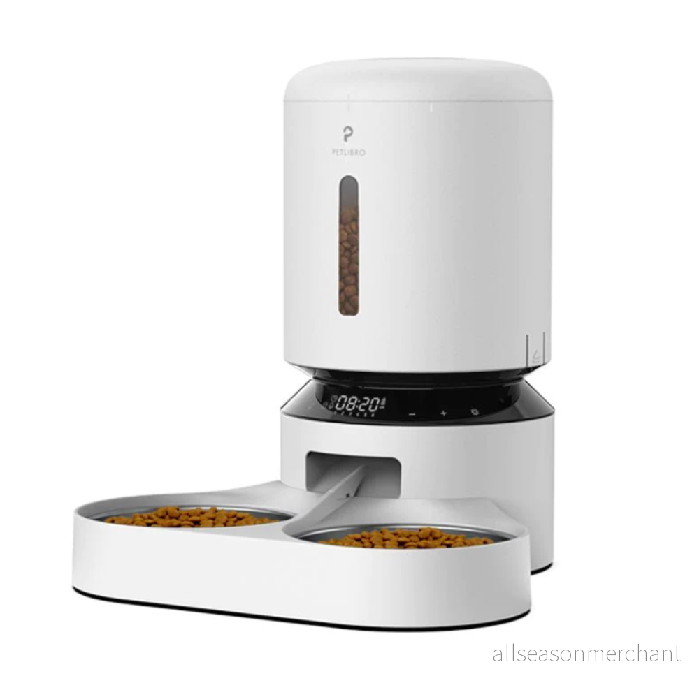 Pet Libro GRANARY DUAL FOOD TRAY 5L WHITE UK&EU ADAPTER 619988626685