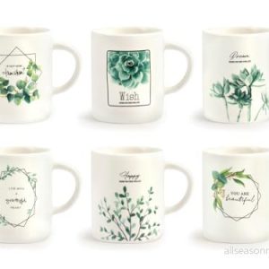 6 kaffekoppar botaniskt porslin utan tallrik cc90 8003512838927