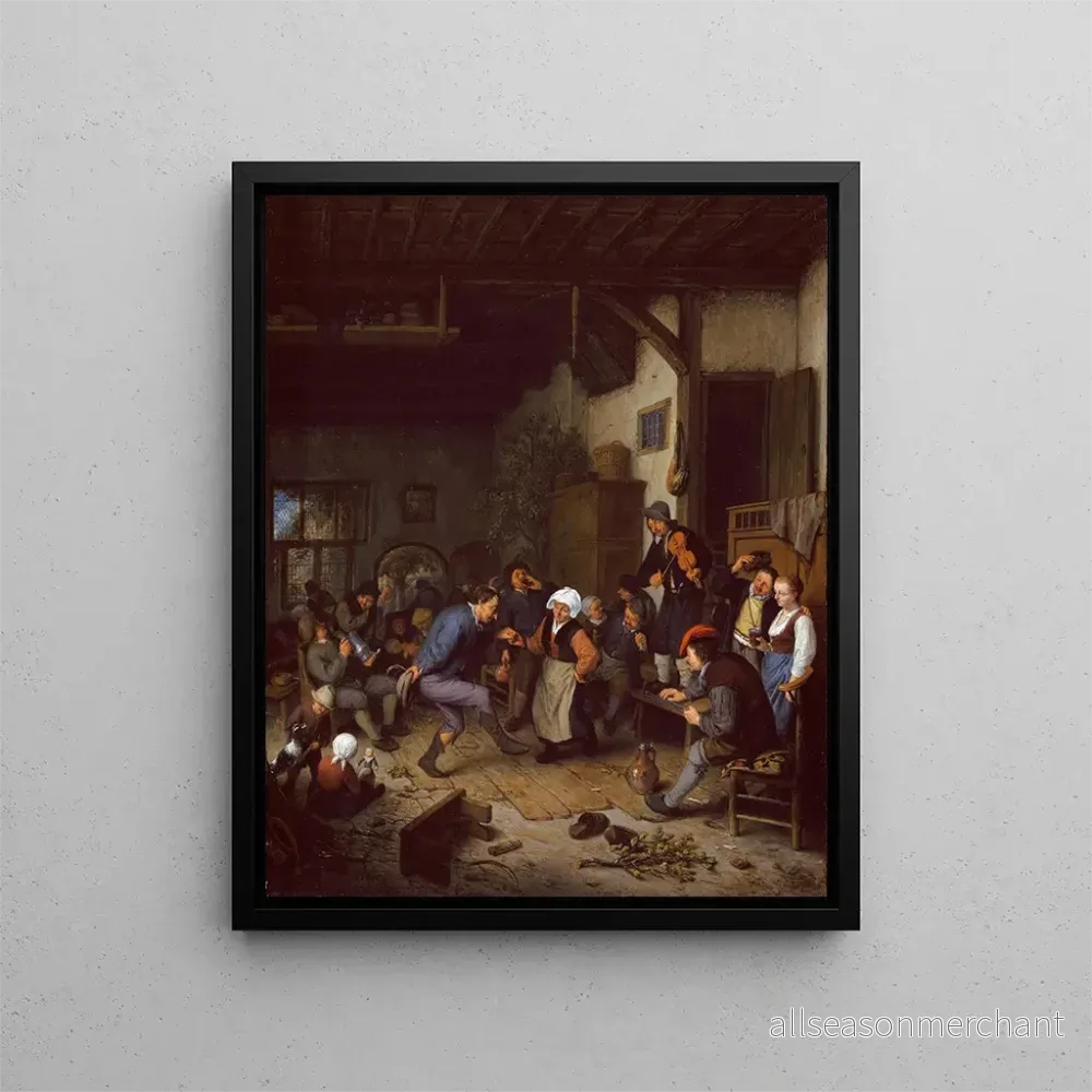 Målning Les fêtards à l'auberge - Adriaen van Ostade | Konsttryck