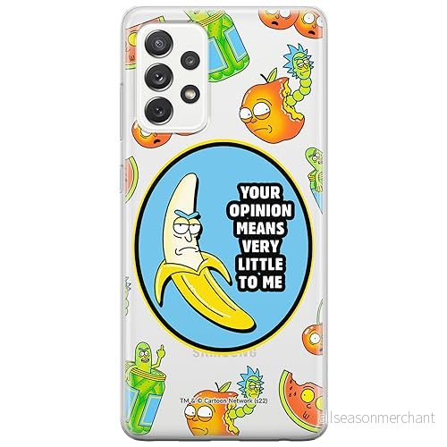 ERT GROUP mobiltelefonfodral för Samsung A53 5G originalt och officiellt licensierat Rick and Morty mönster & 009 anpassad till formen på mobiltelefonen, gedeeltelijk transparant 5905511130442