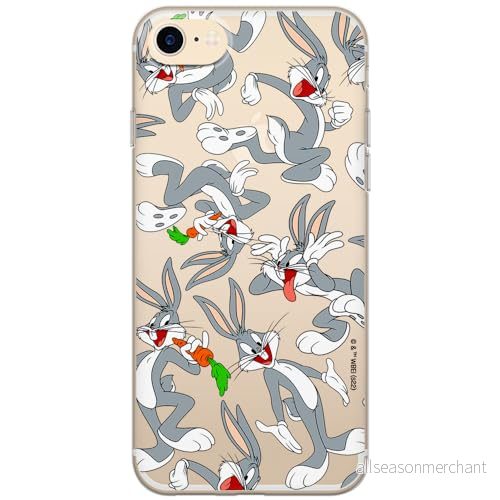 ERT GROUP mobiltelefonfodral för Iphone 7/8/ SE 2/ 3 originalt och officiellt licensierat Looney Tunes mönster Bugs 013 optimalt anpassad till formen på mobiltelefonen, gedeeltelijk transparant 5905511654580