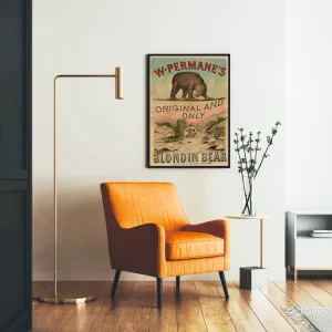 Vintageposter W. Permane's Blondin Bear - Dekorativ retroposter - Bild 2