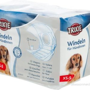 Trixie blöjor för tikar storlek XS S midjeomfång 20 28cm (12 Pack) 4011905236315 Trixie blöjor för tikar storlek XS S midjeomfång 20 28cm (12 Pack) 4011905236315