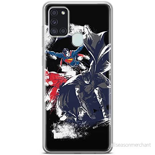 ERT GROUP mobiltelefonfodral för Samsung A21s originalt och officiellt licensierat DC mönster Justice League 002 optimalt anpassad till formen på mobiltelefonen, fodral tillverkad av TPU plast 5903040264416